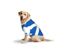 Scottish Flag Print Breathable Dog Tshirt for Medium Large Breed