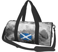Scottish-Flag-Retro-Scratch-Pride- Travel Luggage Duffel Bag Sports Rolling Foldable Duffel Bag, Marbling