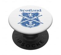 Scottish flag shield lion rampant thistle vintage Scotland PopSockets Adhesive PopGrip