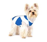 Scottish Flag Small Cotton Dog Vest Breathable Adjustable Pet T Shirt for Small Dogs Cats - Full Print Summer Puppy Clothes