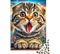 Scottish Fold 1000 Piece Jigsaw Puzzle for Adults - A Great Gift Idea for Men & Women, Challenging Wall Art for Home Decoration 38x26cm/1000pcs