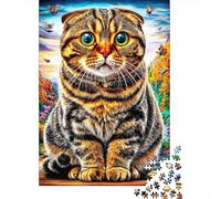 Scottish Fold 1000 Piece Jigsaw Puzzle for Adults - A Great Gift Idea for Men & Women, Challenging Wall Art for Home Decoration 38x26cm/1000pcs