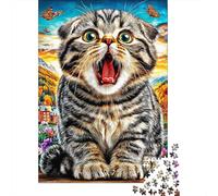 Scottish Fold 1000 Piece Jigsaw Puzzle for Adults - A Great Gift Idea for Men & Women, Challenging Wall Art for Home Decoration 38x26cm/1000pcs