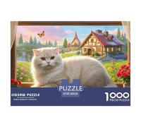 Scottish Fold 1000 Piece Jigsaw Puzzle For Adults Educational Games Stress Relief Puzzle Cultivate The Spirit of Teamwork For Adults Gifts 38x26cm/1000pcs