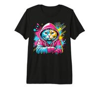 Scottish Fold Cat Colorful Art Premium T-Shirt