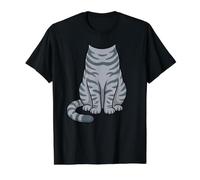Scottish Fold Cat Costume Halloween Design Value Graphic T-Shirt, Men, Black, XL