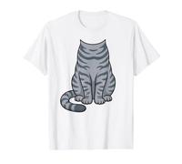 Scottish Fold Cat Costume Halloween Design Value Graphic T-Shirt, Men, White, L