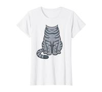 Scottish Fold Cat Costume Halloween Design Value Graphic T-Shirt, Women, White, XL