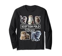 Scottish Fold Cat Crew Long Sleeve T-Shirt