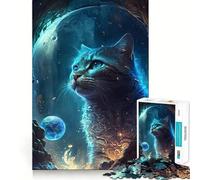 Scottish Fold Cat Jigsaw Puzzle 1000 Piece for Teenagers Logic Train Toy Light Relax Smooth Cut Wall Art Decor (38x52cm)