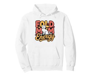 Scottish Fold Cat Mom Bold Face Graphic Modern Identity Pullover Hoodie