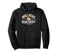 Scottish Fold Cat Mom Bookworm Well Read Humor Reader Books Pullover Hoodie