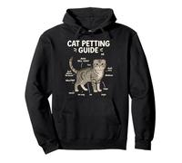 Scottish Fold Cat Petting Guide Funny Cat Lover Pullover Hoodie