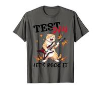 Scottish Fold Cat Student Play Guitar Test Day Lets Rock It T-Shirt