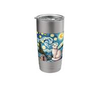 Scottish Fold Cat Under Starry Night Sky Stainless Steel Insulated Tumbler