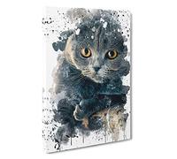 Scottish Fold Cat V3 Canvas Wall Art Print 30x20 Inch