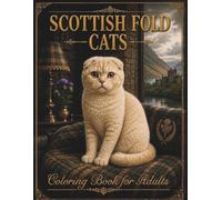 Scottish Fold Cats Coloring Book for Adults and Teens: Cute Folded Ear Cat Coloring Pages for Relaxation, Stress Relief and Creative Fun (Cat Breeds Coloring Collection)