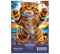 Scottish Fold Jigsaw Puzzle 1000 Piece, Impossible Puzzle, Family Activity Puzzles, Challenging Toy for Adults And Kids 38x26cm/1000pcs