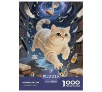Scottish Fold Jigsaw Puzzles Puzzle for Adults Kids. 1000 Pieces Whimsical Challenge Toy Educational Games Home Decoration for Educational Games Gifts 38x26cm/1000pcs