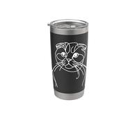 Scottish Fold Line Art Cat Stainless Steel Insulated Tumbler