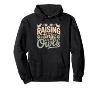 Scottish Fold Mom Raising Tiny Owls Funny Cat Breed Coupari Pullover Hoodie