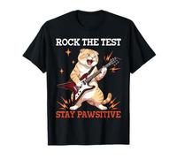 Scottish Fold Playing Guitar Rock The Test Stay Pawsitive T-Shirt