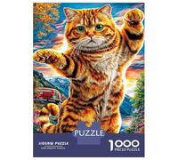 Scottish Fold Puzzle 1000 Piece Impossible Puzzle for Adults, Family Activity & Challenging Toy 70x50cm/1000pcs