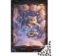Scottish Fold Puzzles 1000pc Cat Jigsaw Puzzles Image Puzzle Home Decoration Puzzle Games For Adults And Kids 1000pcs (75x50cm)