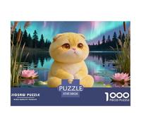 Scottish Fold1000 Piece Puzzle Puzzle Cute Cats Colourful Puzzle for Adults Children 38x26cm/1000pcs