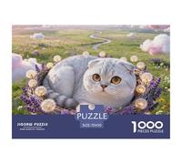 Scottish Fold1000 Piece Puzzle Puzzle Games Cute Cats Puzzle Gift for The Whole Family 70x50cm/1000pcs