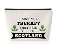 Scottish Gifts for Women Cosmetic Pouch Inspirational Gifts for Friends Girl Daughter Sister Scottish Thistle Flower Makeup Bag Toiletry Bag Christmas Birthday Presents Travel Makeup Bag