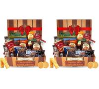 Scottish Gifts Tea and Biscuits Gift Set - Afternoon Tea Hamper for 2 Bundle Contains Individually Wrapped Biscuits, Edinburgh Teabag Tin and Raspberry & Jam Preserves (Pack of 2)