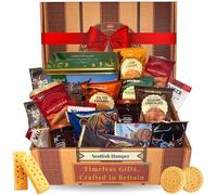 Scottish Gifts Tea and Biscuits Gift Set - Afternoon Tea Hamper for 2 Bundle Contains Individually Wrapped Biscuits, Edinburgh Teabag Tin and Raspberry & Jam Preserves