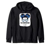 Scottish Girl Scotland Flag Roots Pride Heritage Zip Hoodie