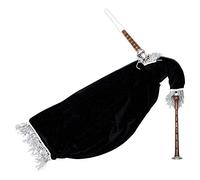 Scottish Goose Practice Bagpipe Rosewood Silver Mounts Black Velvet Bag