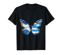 Scottish Greek Flag Butterfly T-Shirt