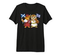 Scottish Greek Roots Scotland Greece Flag Scottish Heritage Premium T-Shirt