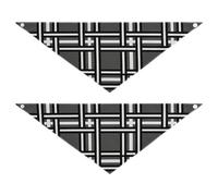 Scottish Grey Dog Bandana - Pet Accessories - Bandana Collar for Cats and Kittens - Large - Pack of 2