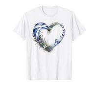 Scottish Heart Love Scotland Flag Tartan Thistle Flowers T-Shirt