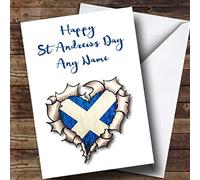 Scottish Heart Personalised St Andrews Day | Saints Days Card | Patriotic Card
