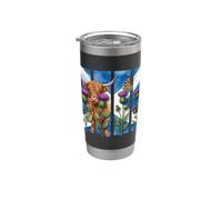 Scottish Heilan Flag Art Thistle Coo Stainless Steel Insulated Tumbler