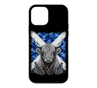 Scottish Heilan Flag Art Thistle Cow Case for iPhone 12 mini