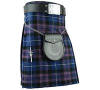 Scottish Heritage Kilt and Accessories Pride of Scotland Kilt with Sporran, Pin, Belt & buckle (34" Inches Naval Waist)