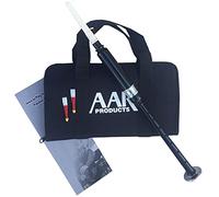 Scottish Highland Bagpipe Practice Chanter Black Silver Mount Free Reeds, Bag and Book