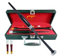 Scottish Highland BagPipe Practice Chanter, Carrying Case & Reeds by Createch Tools (Black)
