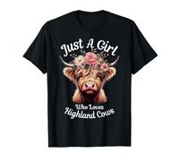 Scottish Highland Cattle Just A Girl Who Love Highland Cows T-Shirt