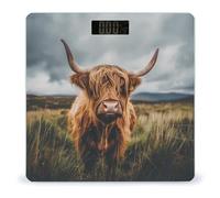 Scottish Highland Cow Animal Digital Bathroom Weighing Scales for Body Weight LCD Display