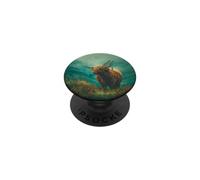 Scottish Highland Cow Bagpipes Pipe PopSockets Adhesive PopGrip