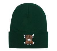Scottish Highland Cow Beanie Women Cute Scotch Cow Knitted Hat Autumn Winter Warm Hip Hop Hat Unisex Ski Hat Comfy