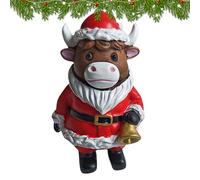 Scottish Highland Cow Figurine, Christmas Decoration, Home Accessories, Rustic Sculpture Decoration for Living Room, Kitchen, Bedroom, Country House Style